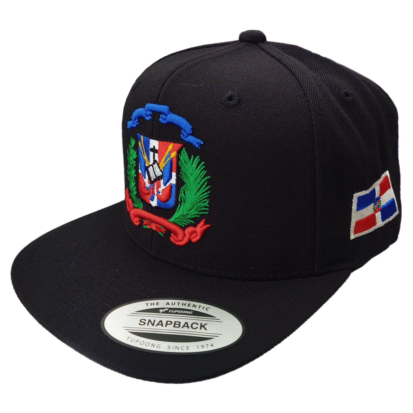 Escudo Republica Dominicana - Dominican Snapback Black - Full Color Hat Peligro Sports