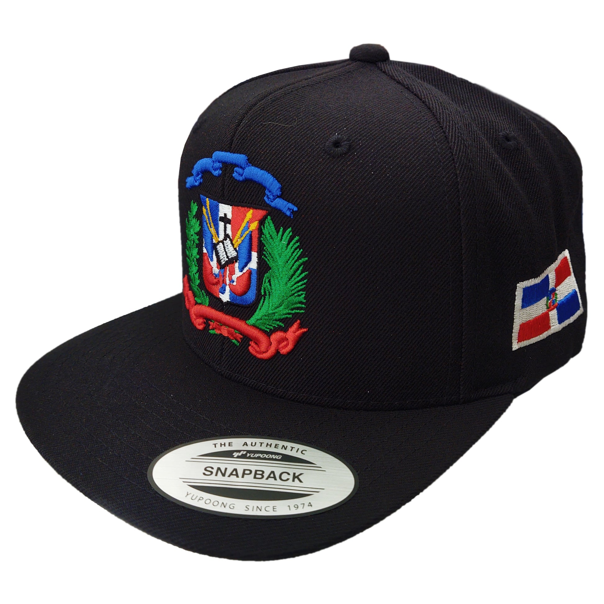Escudo Republica Dominicana - Dominican Snapback Black - Full Color Hat Peligro Sports