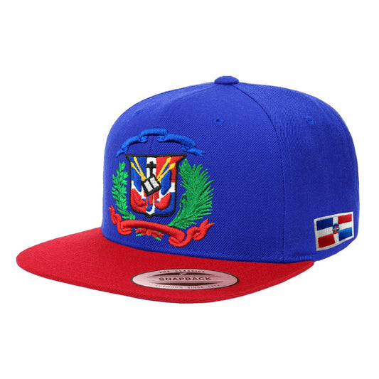 Escudo Republica Dominicana - Dominican Snapback Royal - Red / Full Color Hat Peligro Sports