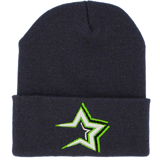 Estrellas Orientales Skully Beanie Black Hat Peligro Sports