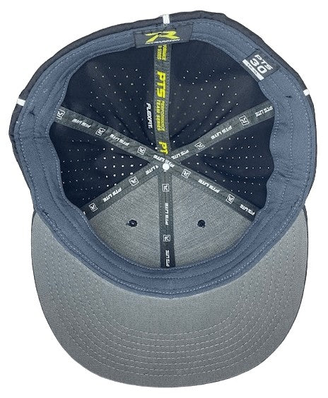 Richardson LITE R-Flex Performance Football/Lacrosse Officials Hat - Black w/White Piping Honig's