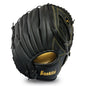 Franklin Sports Baseball and Softball Glove - Field Master - Baseball and Softball Mitt - Adult and Youth Glove - Right Hand Throw - 14" - Black/Gold Peligro Sports