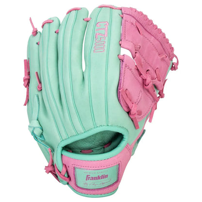 Franklin Sports CTZ5000 12" Baseball Glove - Mint & Rose | Premium Leather Infield Glove Peligro Sports