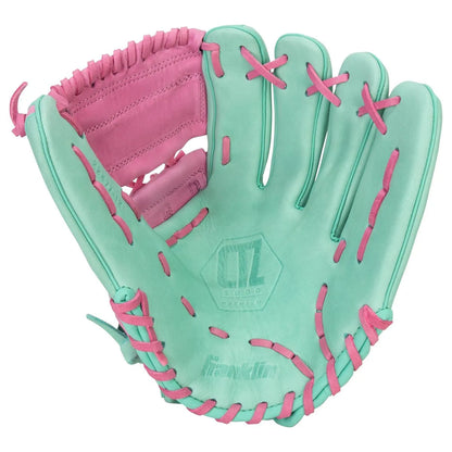 Franklin Sports CTZ5000 12" Baseball Glove - Mint & Rose | Premium Leather Infield Glove Peligro Sports