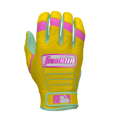 Franklin CFX PRO CUSTOM Batting Gloves - Yellow/Mint Peligro Sports