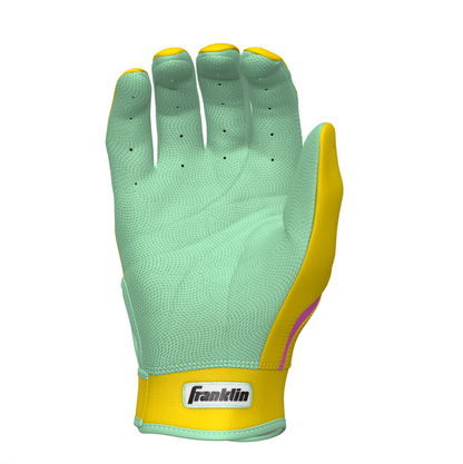 Franklin CFX PRO CUSTOM Batting Gloves - Yellow/Mint Peligro Sports