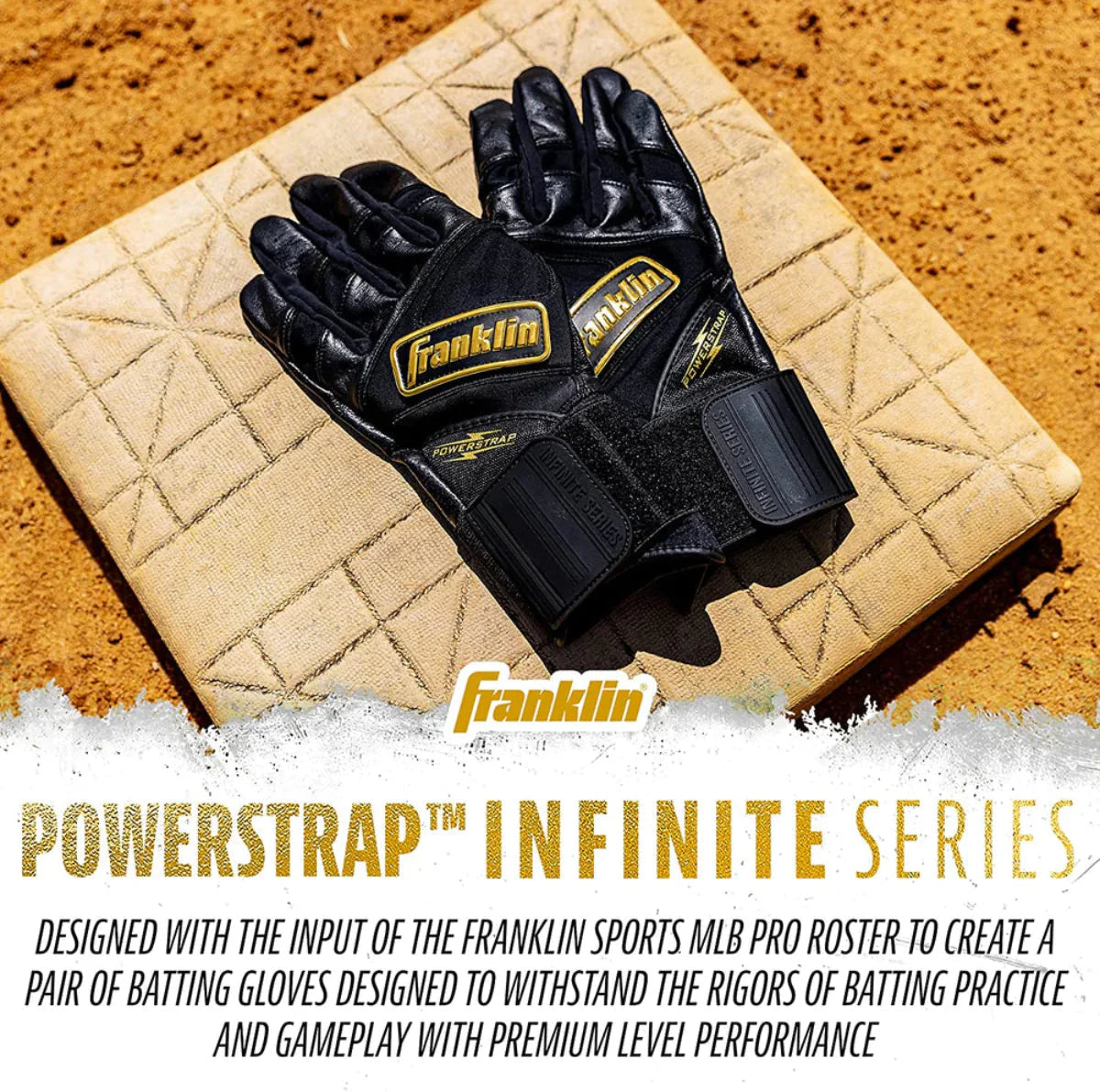 Franklin Infinite Powerstrap Series Adult Batting Gloves - Long Cuff Peligro Sports