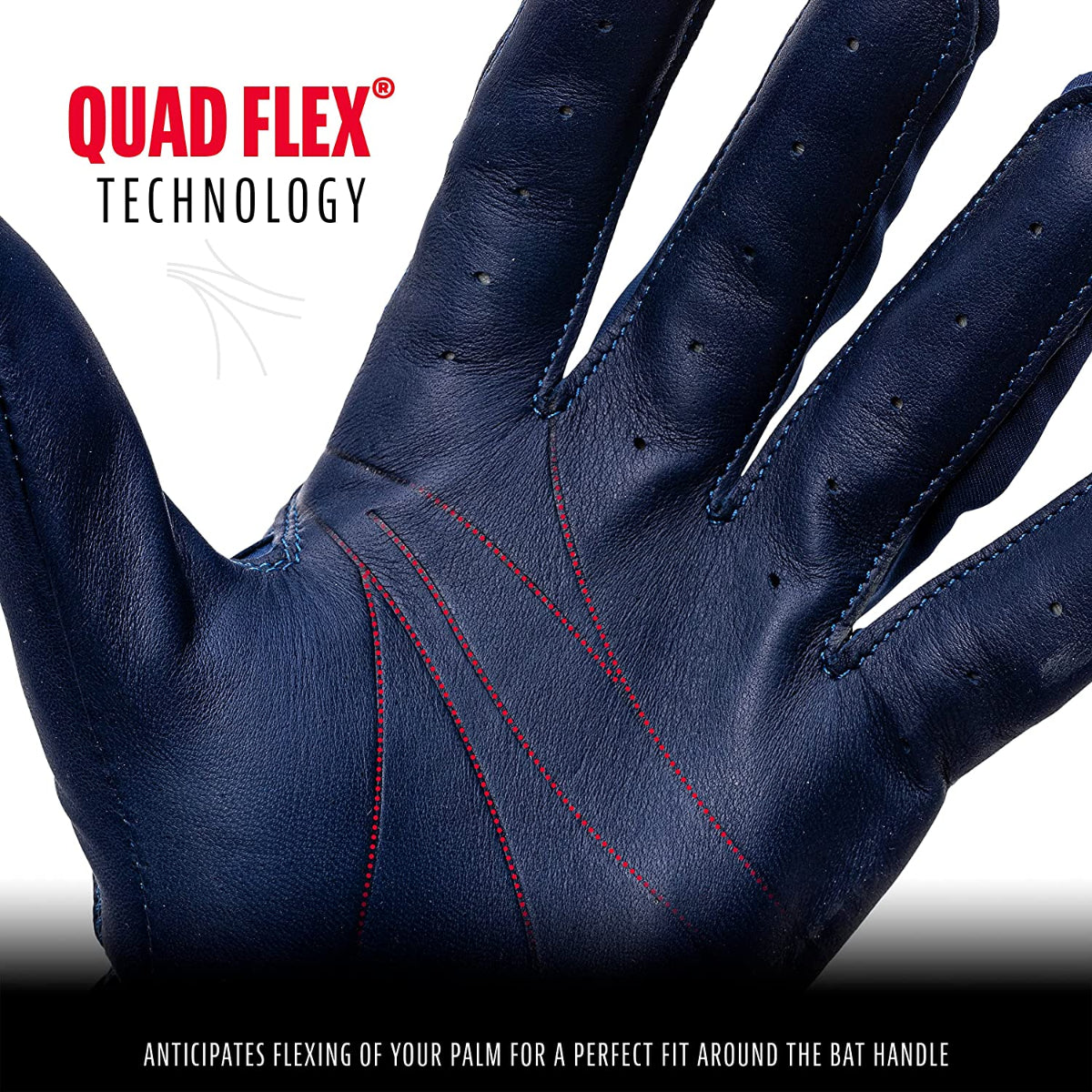 Franklin Natural ® II HI-LITE Batting Gloves - Navy Peligro Sports