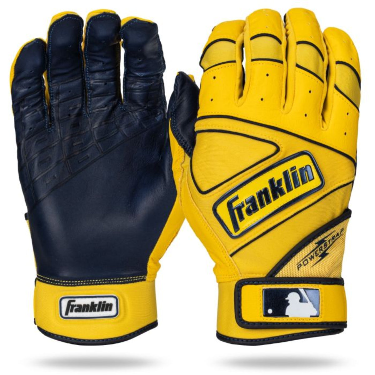 Franklin PowerStrap Hi-Lite Adult Batting Gloves Peligro Sports