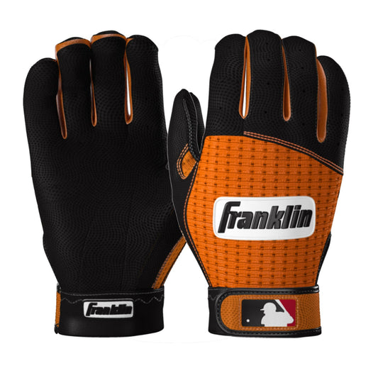 Franklin Pro Classic ADULT Black and Orange Batting Gloves - Peligro Sports Edition Peligro Sports