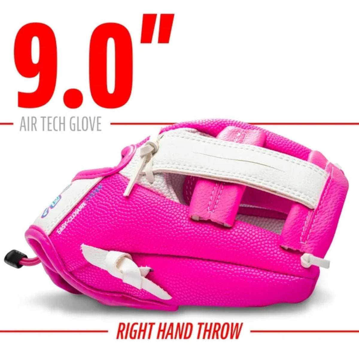 Franklin Sports Air Tech T-Ball Fielding Glove and Mitts with Ball - White /Pink Peligro Sports
