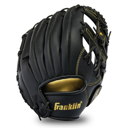 Franklin Sports Baseball and Softball Glove Field Master (11") - Black / Gold Peligro Sports