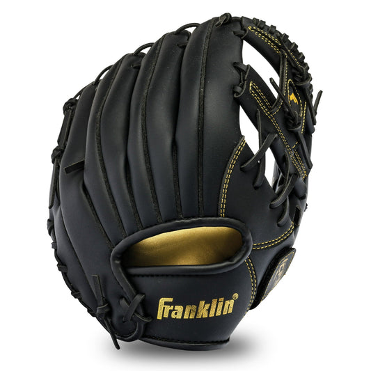 Franklin Sports Baseball and Softball Glove Field Master (11") - Black / Gold Peligro Sports