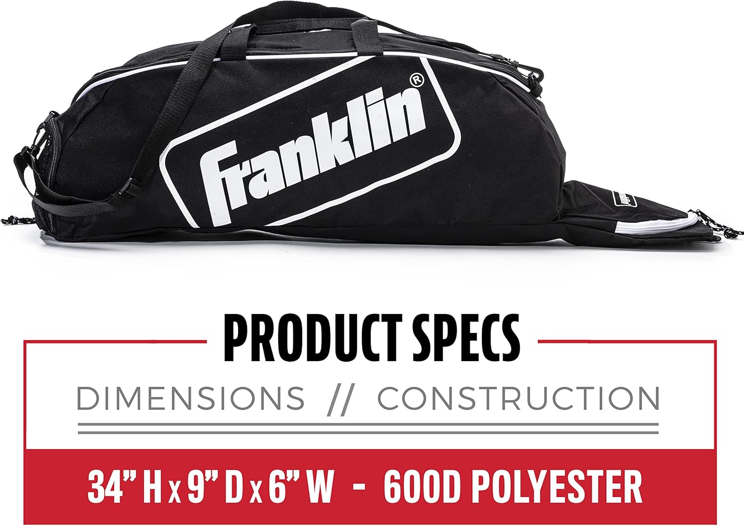 Franklin Sports Junior Baseball Equipment Bag - Stay Organized On and Off the Field Peligro Sports