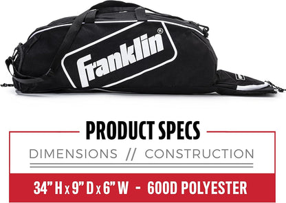 Franklin Sports Junior Baseball Equipment Bag - Stay Organized On and Off the Field Peligro Sports