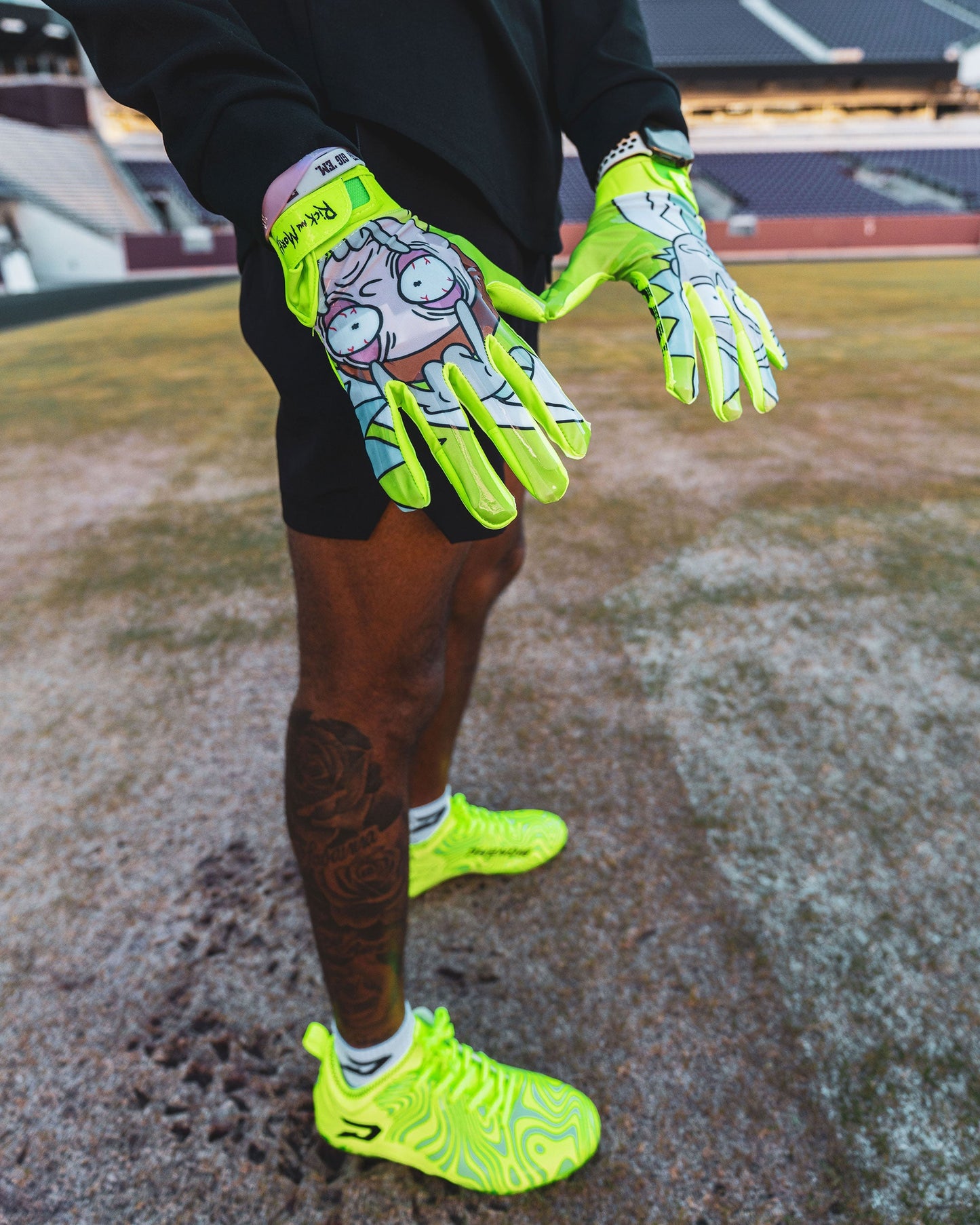 Phenom Elite Rick and Morty Football Gloves - VPS1 Phenom Elite Brand