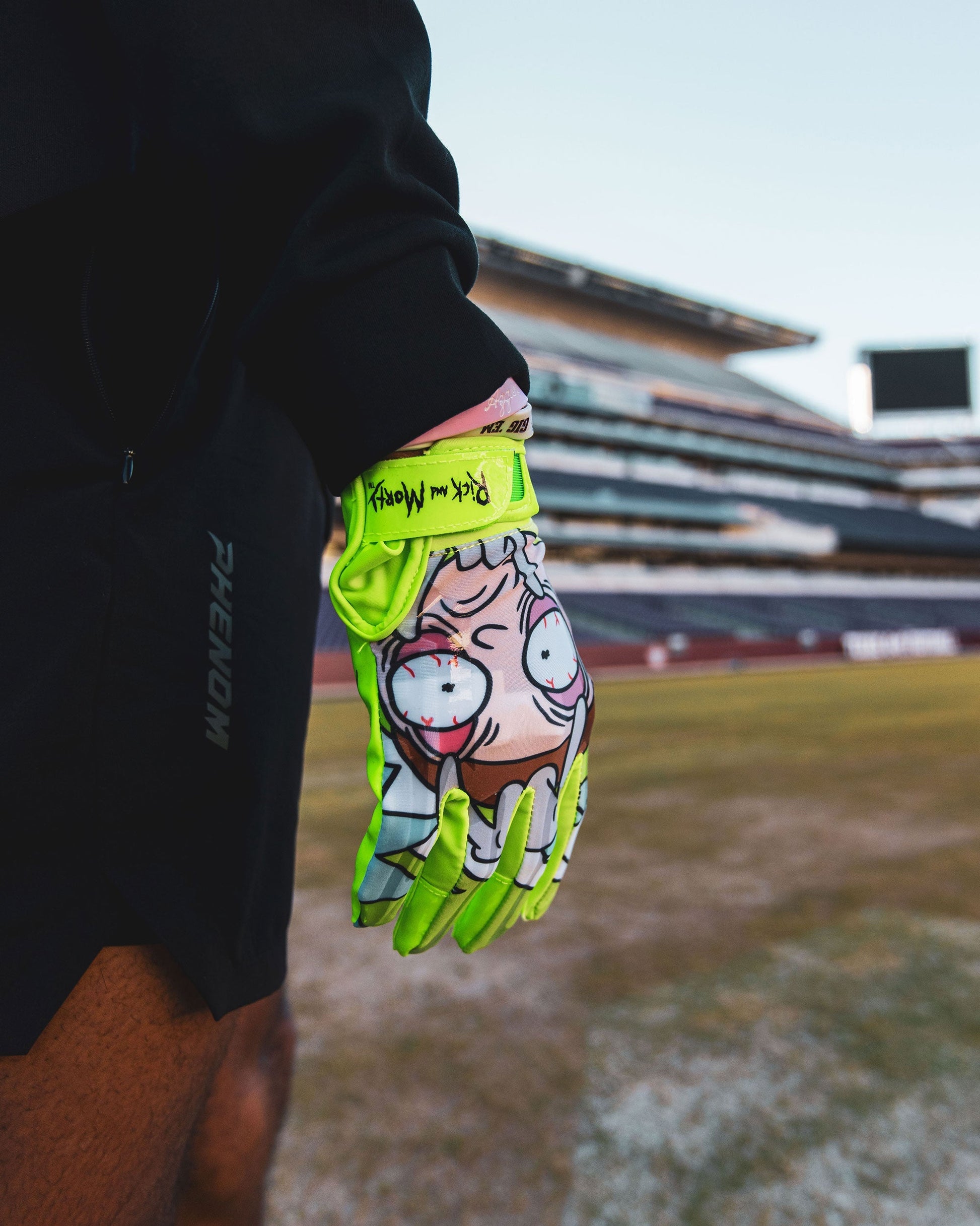 Phenom Elite Rick and Morty Football Gloves - VPS1 Phenom Elite Brand