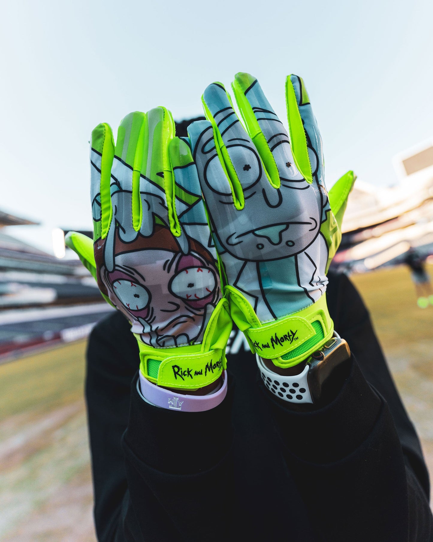 Phenom Elite Rick and Morty Football Gloves - VPS1 Phenom Elite Brand