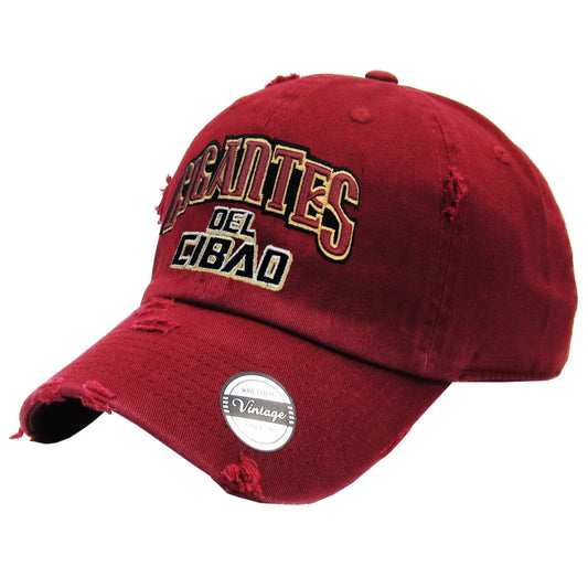 Gigantes del Cibao Embroidered Vintage Maroon Hat Peligro Sports
