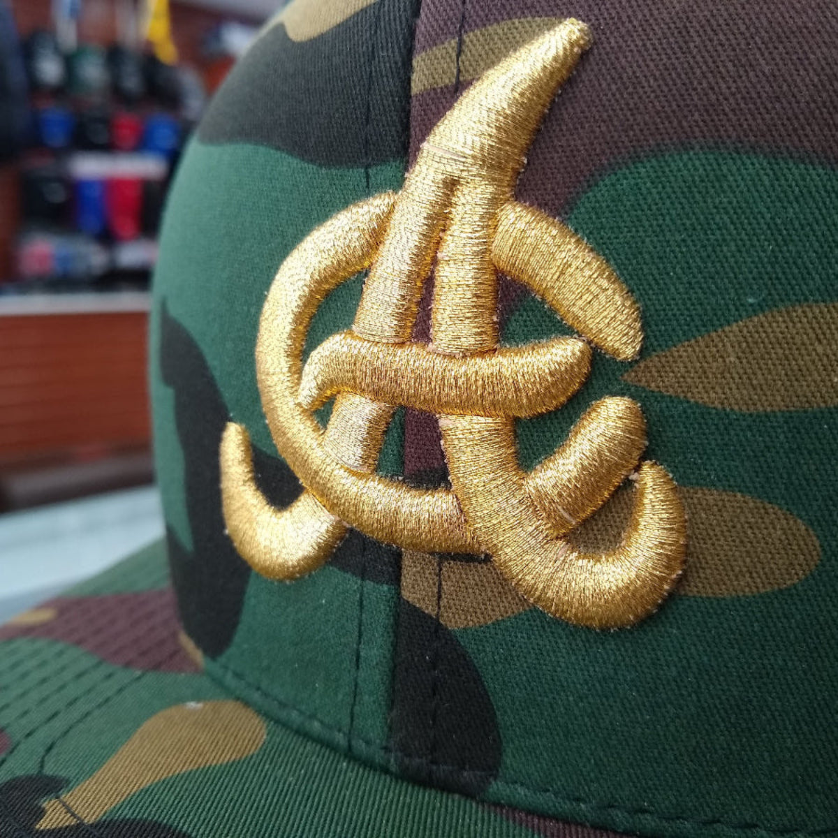 Aguilas Cibaeñas Embroidered SnapBack Camouflage Hat Peligro Sports