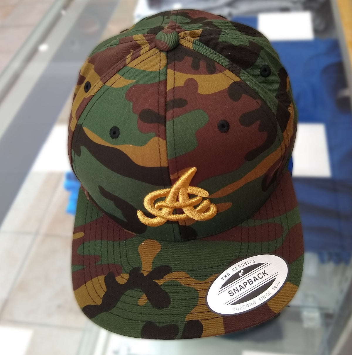 Aguilas Cibaeñas Embroidered SnapBack Camouflage Hat Peligro Sports