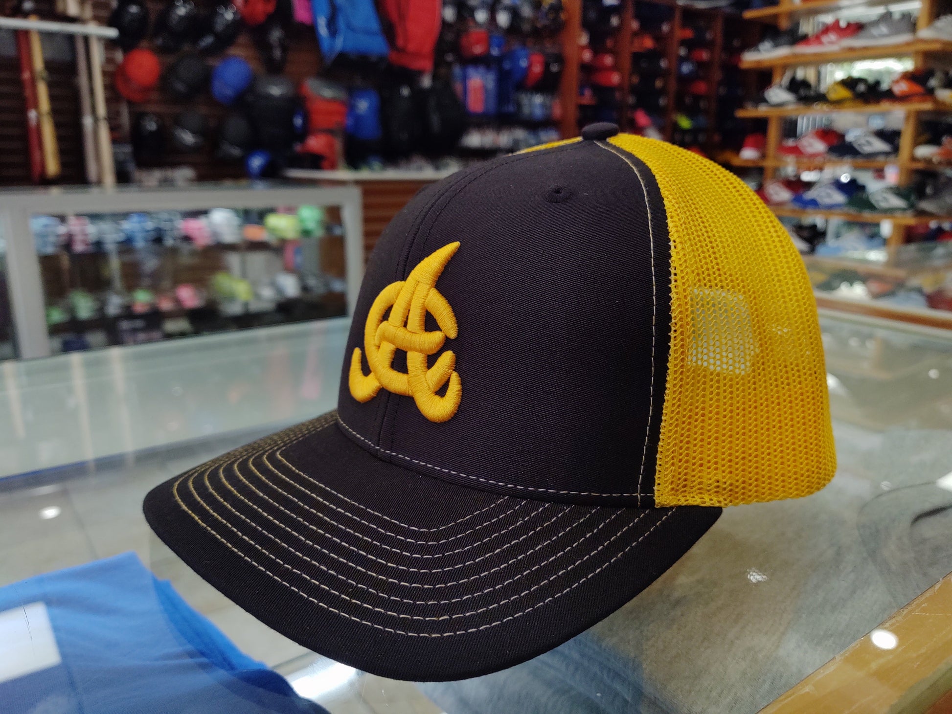 Aguilas Cibaeñas Embroidered Mesh Trucker Hat – Adjustable Snapback Baseball Cap Peligro Sports