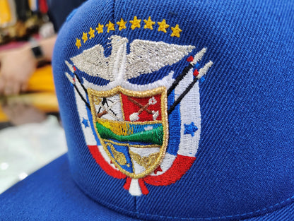 SnapBack Panama Hats with Embroidered Panama Shield and Flag Peligro Sports