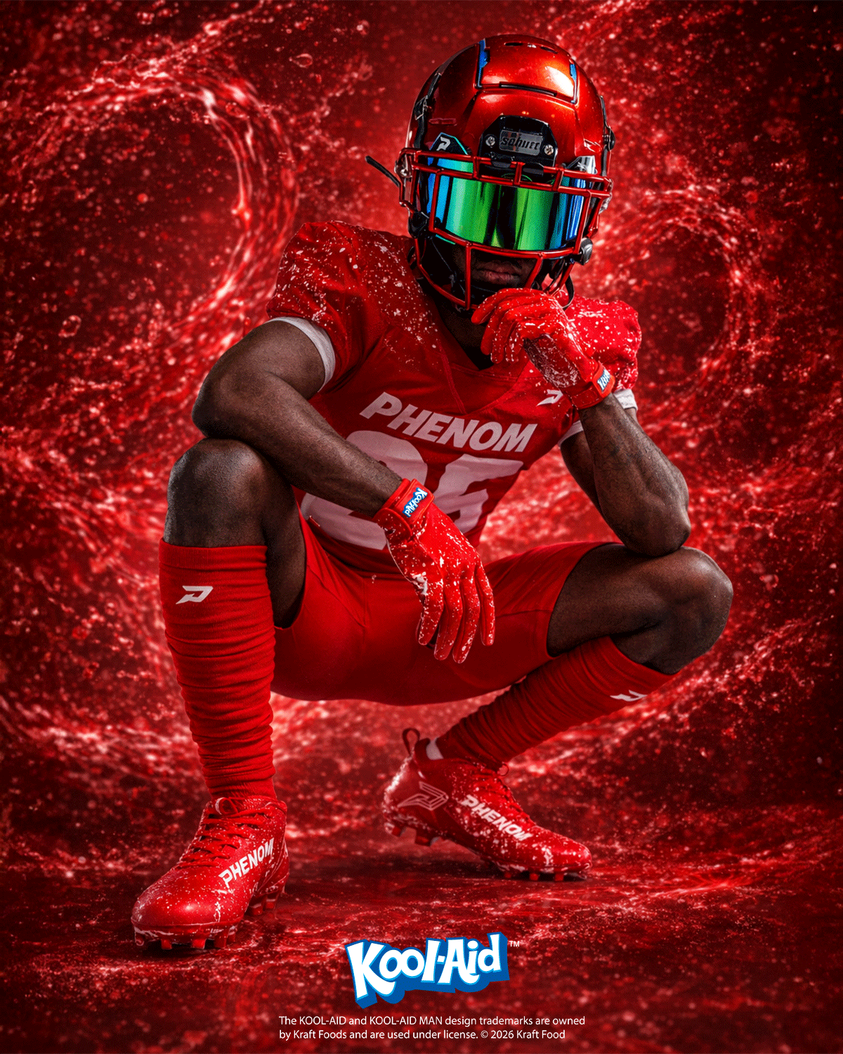 Kool-Aid 'Cherry' Football Cleats - Quantum Speed by Phenom Elite Phenom Elite Brand