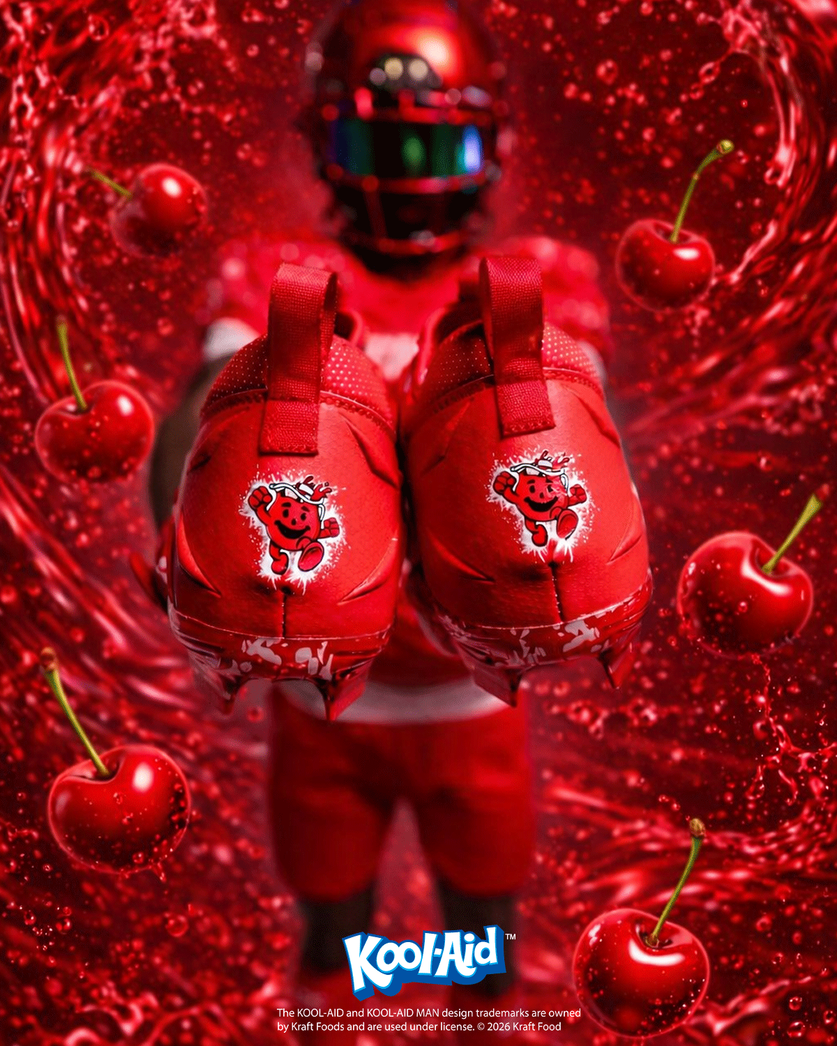 Kool-Aid 'Cherry' Football Cleats - Quantum Speed by Phenom Elite Phenom Elite Brand