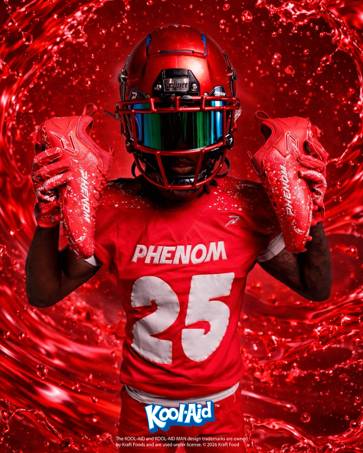 Kool-Aid 'Cherry' Football Cleats - Quantum Speed by Phenom Elite Phenom Elite Brand