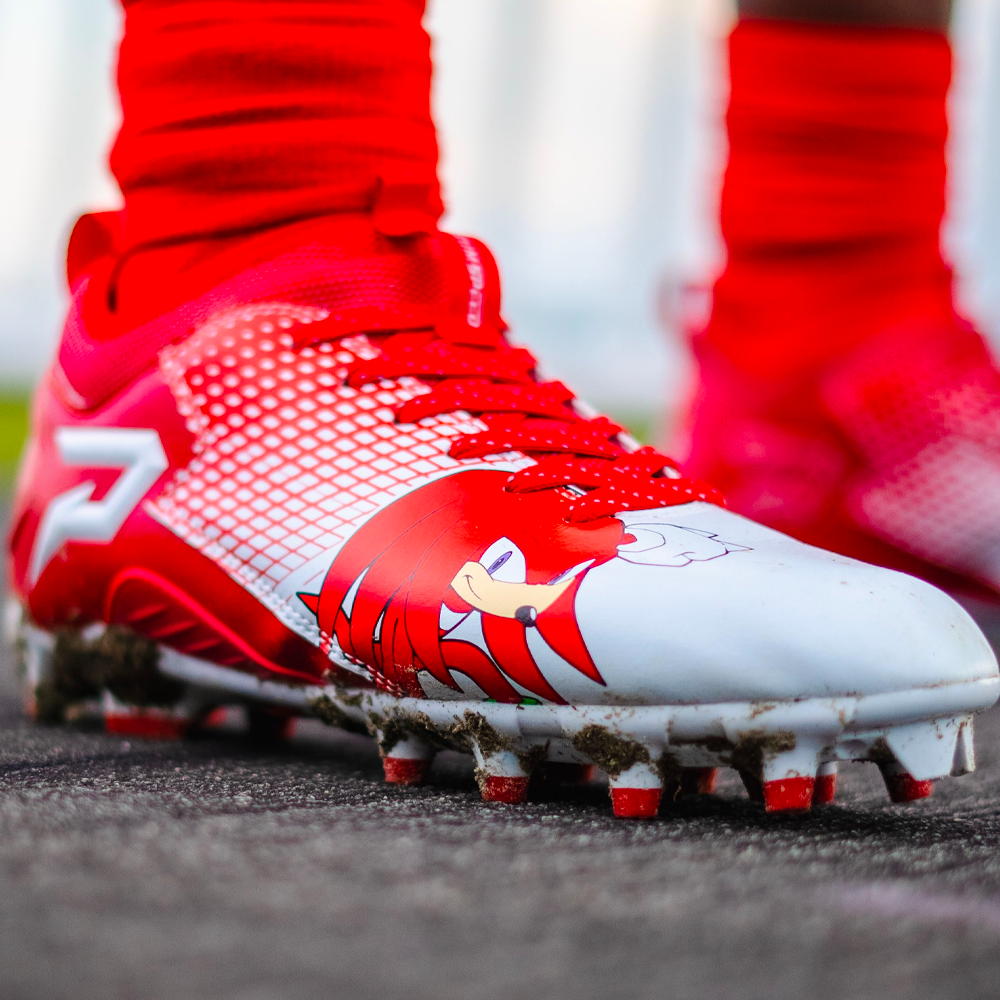 Knuckles the Echidna Football Cleats - by Phenom Elite Phenom Elite Brand