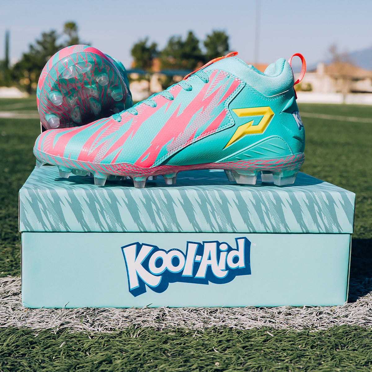 Kool-Aid 'Sharkleberry Fin' Football Cleats - Quantum Speed by Phenom Elite Phenom Elite Brand