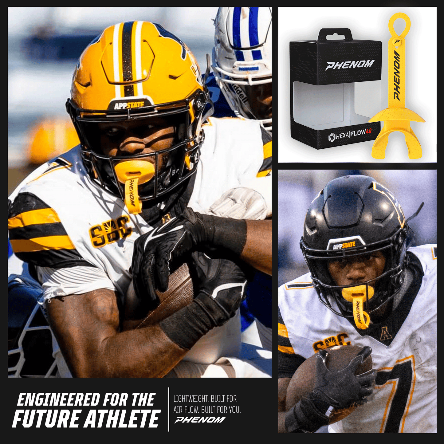 Phenom Elite Hexa-Flow 4.0 Football Mouthguard – Team Color Edition (Adult & Youth) Phenom Elite Brand
