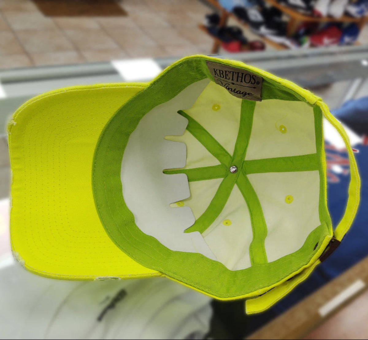 Mexico Vintage Hats With Mexican Flag and Shield Neon Lime Hat Peligro Sports
