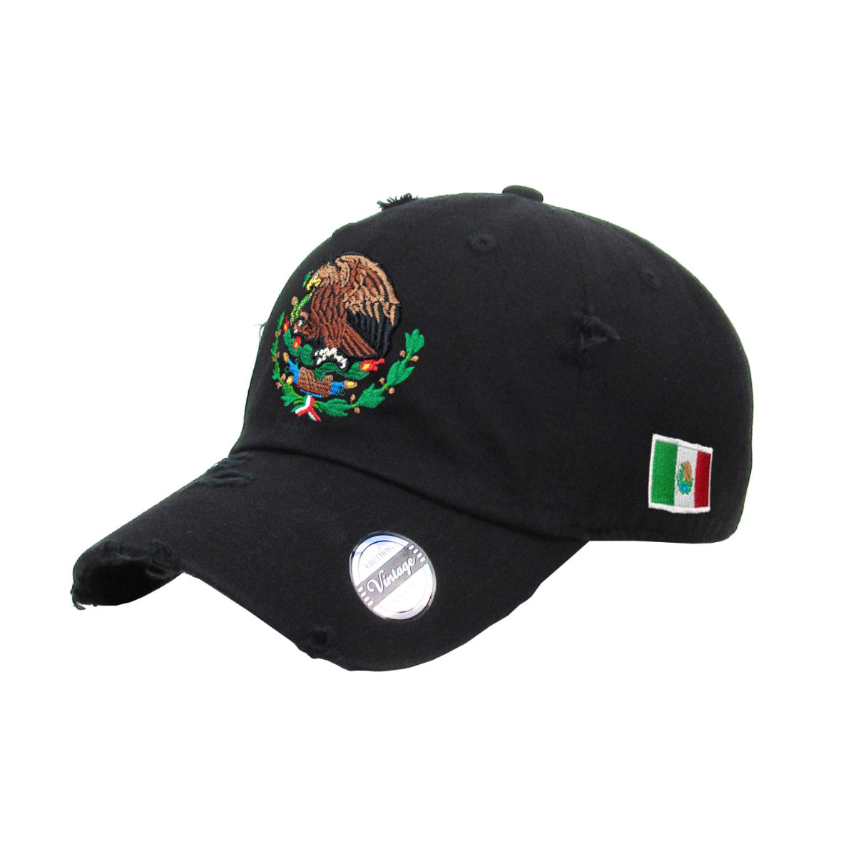 Mexico Vintage hats with Mexican Flag and Shield Peligro Sports