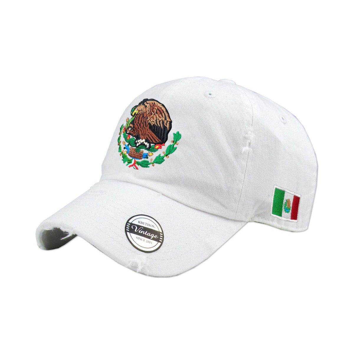 Mexico Vintage hats with Mexican Flag and Shield Peligro Sports