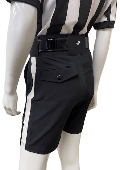 NEW - Honig's Lightweight Poly/Spandex Football Short Black w/White Stripe Honig's