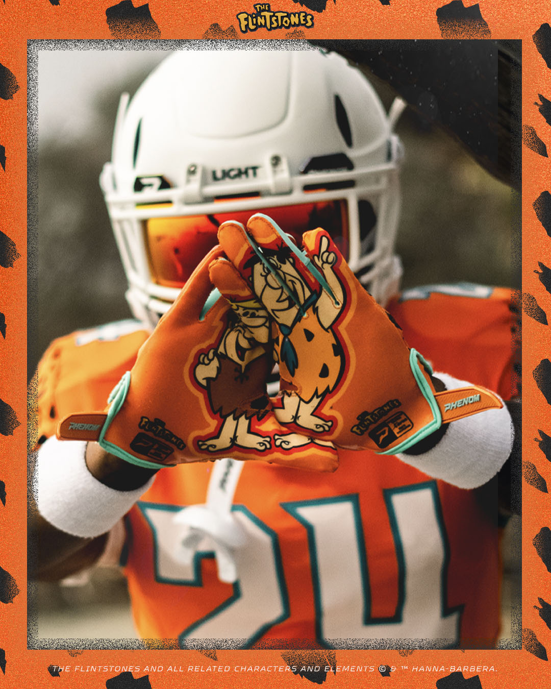 The Flintstones "Bedrock Blitz" Football Gloves - VPS5 by Phenom Elite Phenom Elite Brand