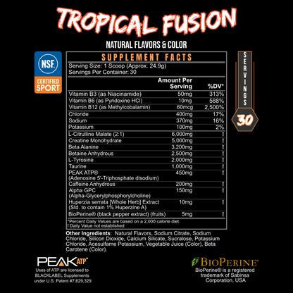 PRE HUSTLE V3 BLACKLABEL Supplements