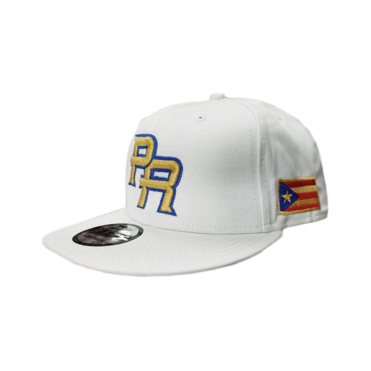 Puerto Rico Snapback White/M. Gold hats Peligro Sports