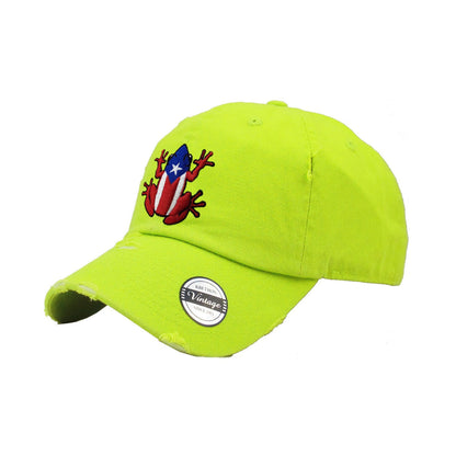 Puerto Rico Vintage hat with Coqui Logo Peligro Sports