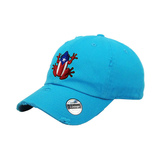 Puerto Rico Vintage hat with Coqui Logo Peligro Sports