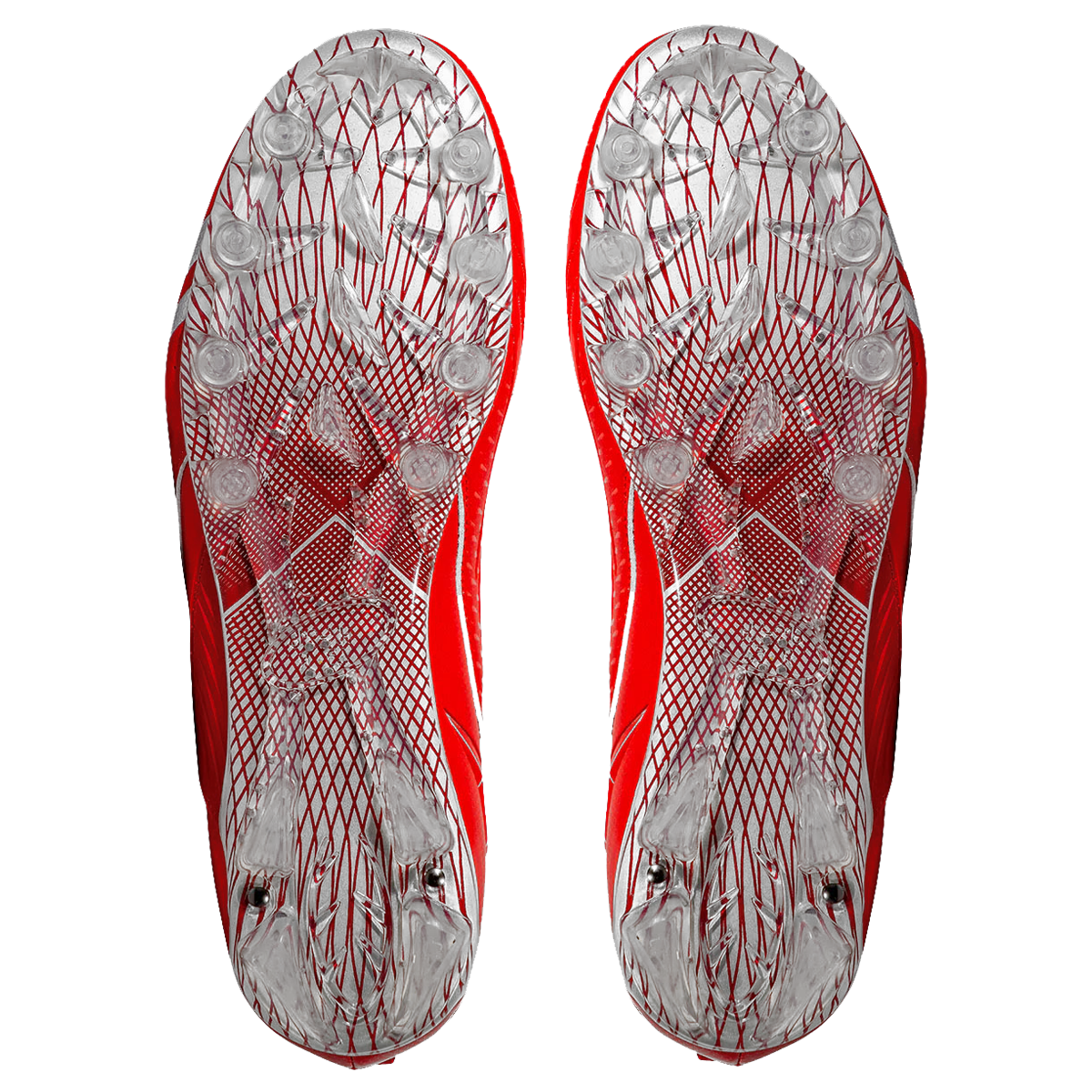Quantum Speed: Football Cleats - Red - Team Colors Phenom Elite Brand