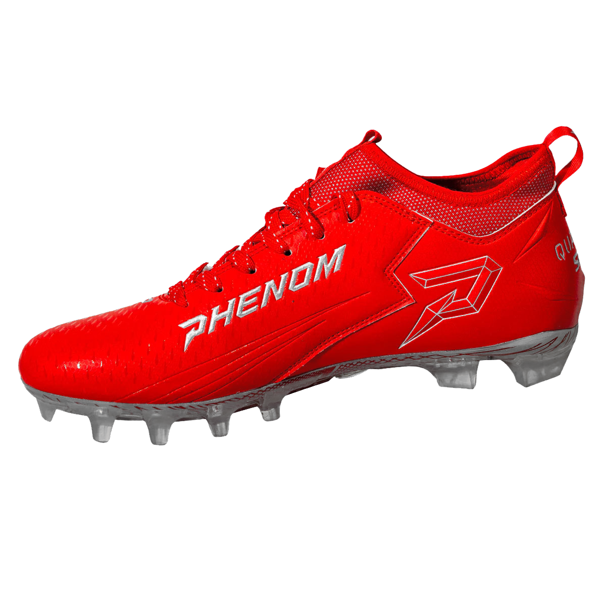 Quantum Speed: Football Cleats - Red - Team Colors Phenom Elite Brand