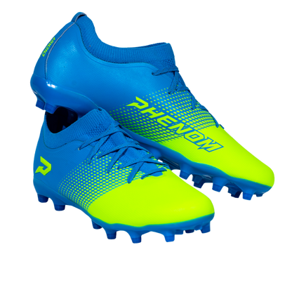 Quantum Energy Flag Football Cleats - Columbia Blue & Slime Phenom Elite Brand