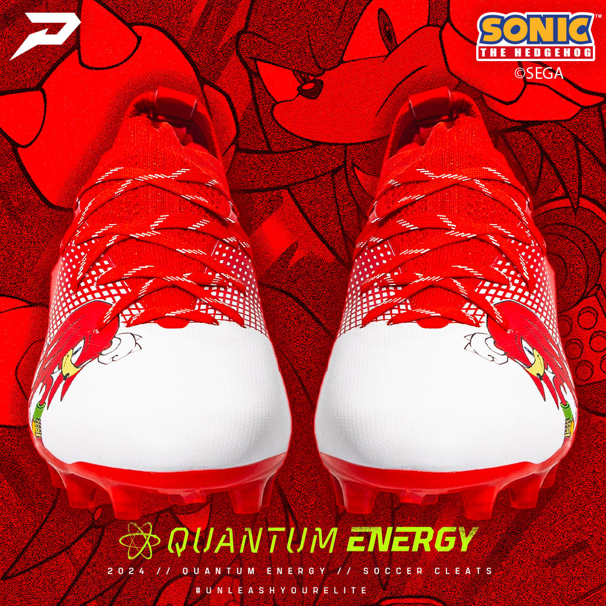 Knuckles the Echidna Flag Football Cleats - Quantum Energy by Phenom Elite Phenom Elite Brand