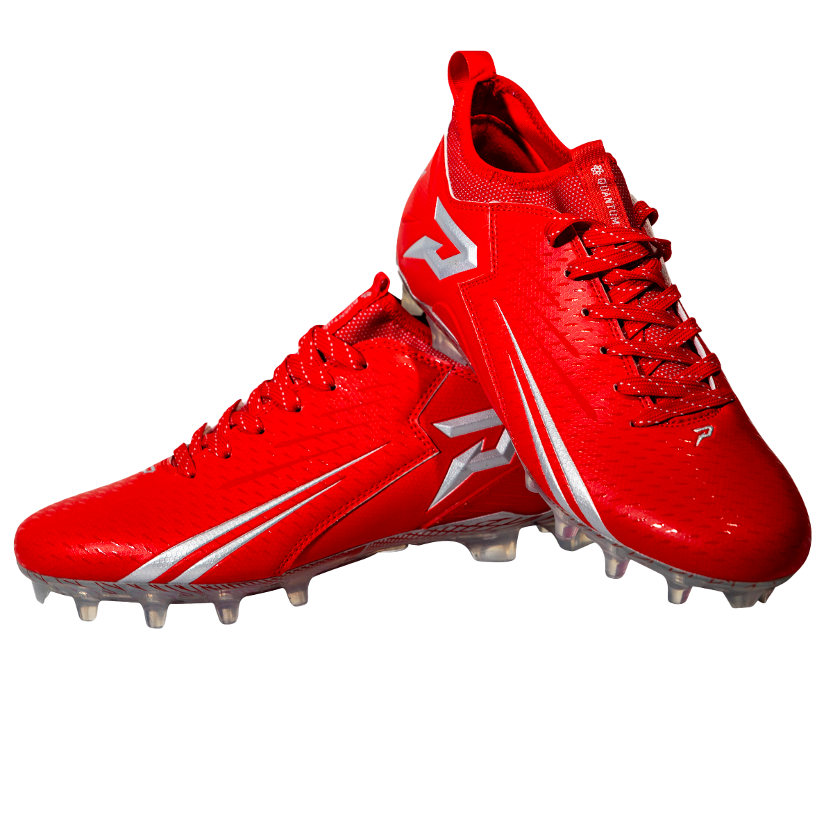 Quantum Speed: Football Cleats - Red - Team Colors Phenom Elite Brand