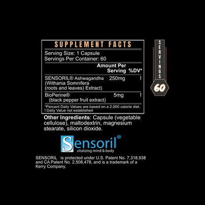 SENSORIL® ASHWAGANDHA BLACKLABEL Supplements
