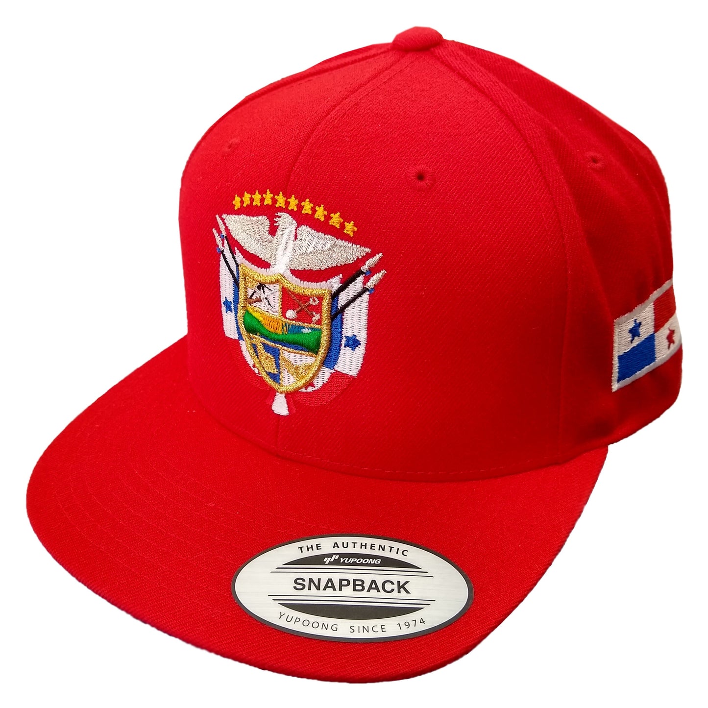 SnapBack Panama Hats with Embroidered Panama Shield and Flag Peligro Sports