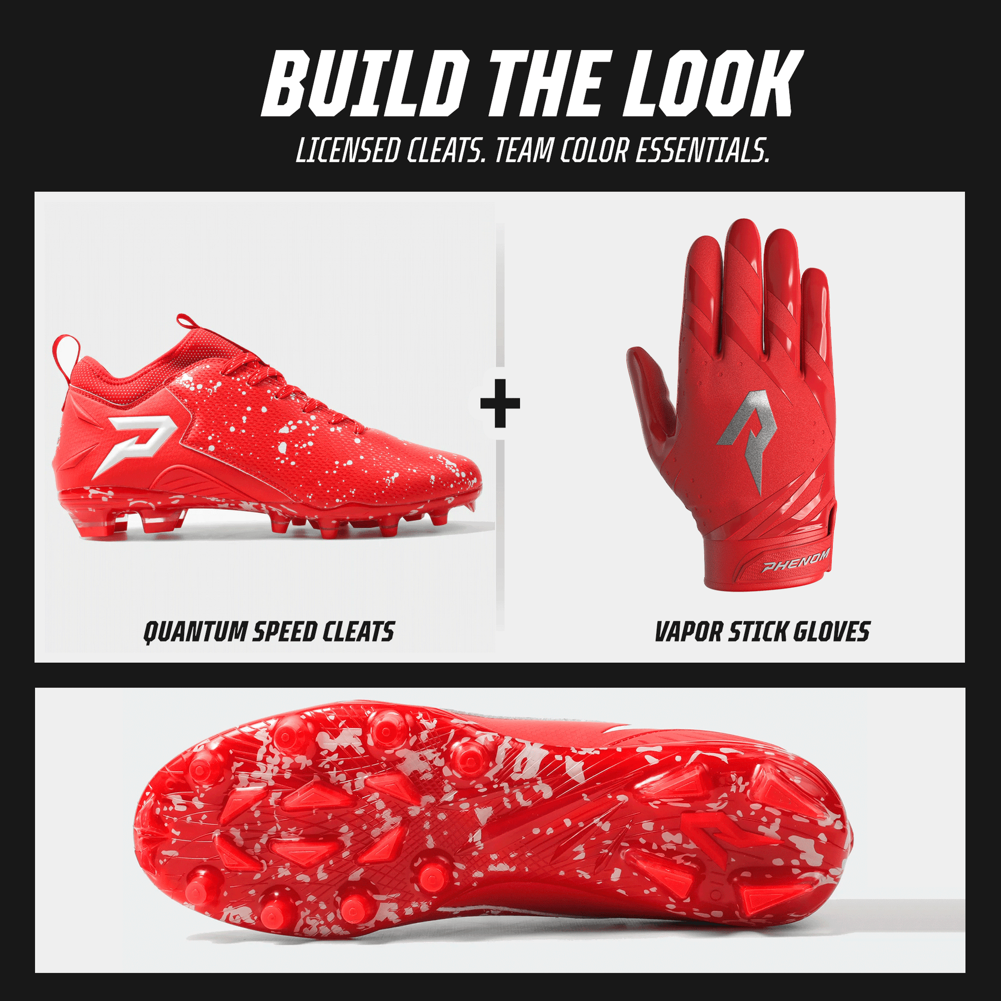 Kool-Aid 'Cherry' Football Cleats - Quantum Speed by Phenom Elite Phenom Elite Brand